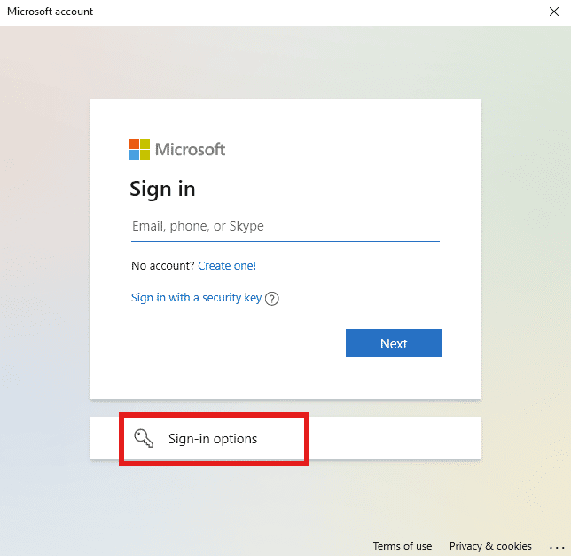 Cliquez sur les options d'ouverture de session | Comment trouver le mot de passe administrateur sur Windows 10